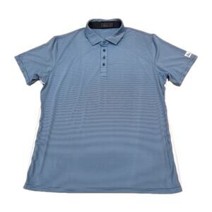 G/Fore Golf Polo Shirt MENS XL Tech Stretch Striped Blue GFore